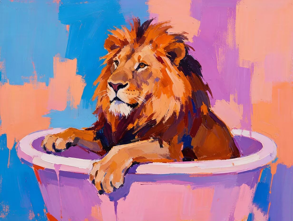 Diamond Painting Adulte Lion Diamant Painting 80x50cm 3-3ACL0