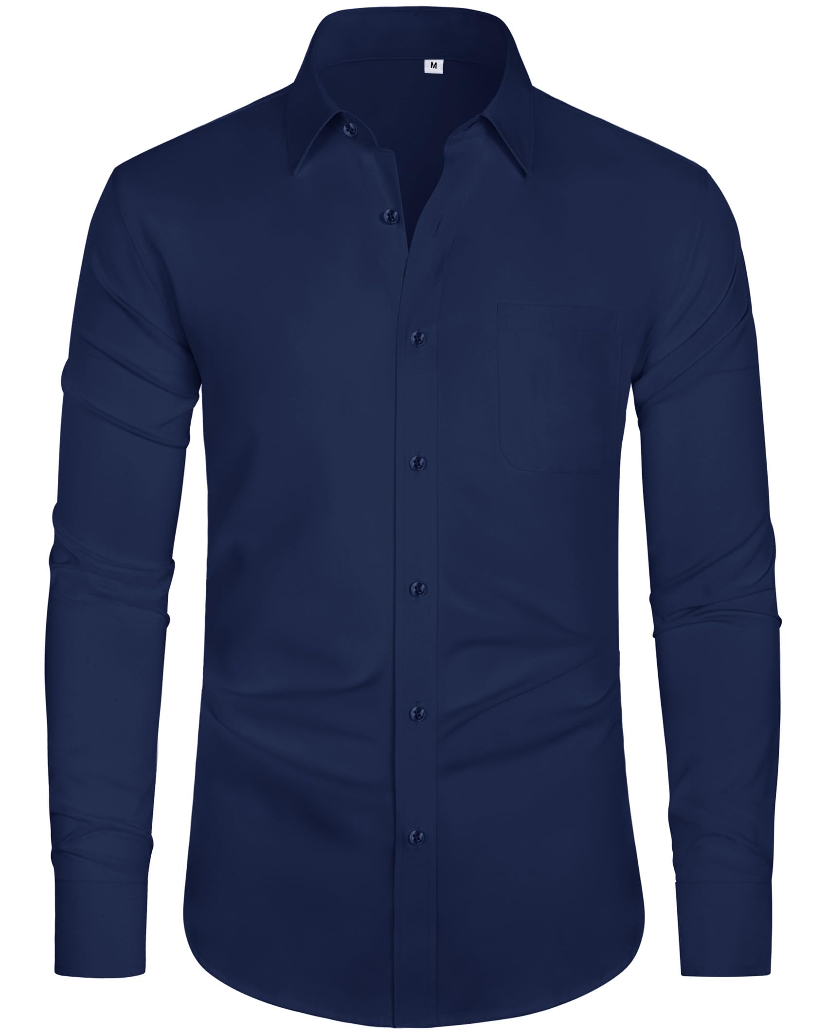 J.VER Hemd Herren Regular Fit Businesshemden Stretch Langarm mit Tasche | bügelfrei, atmungsaktiv, blickdicht, freizeit, pflegeleicht, knitterfreies, hochzeit, anzug, büro, festlich, outdoor, S-4XL