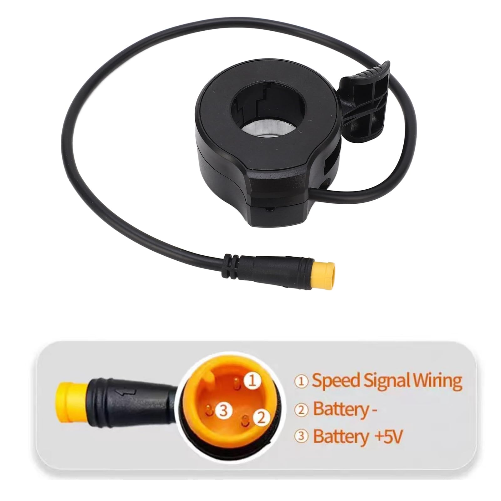 Tbest Acceleratore a Pollice Spesso Accessori per Il Controllo della velocità Dell'acceleratore a Pollice 130X Connettore Impermeabile per Scooter Elettrici