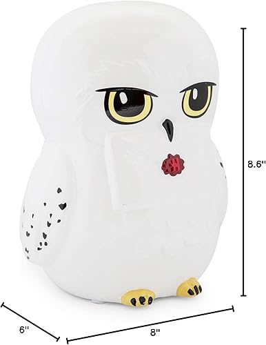 Miniatura 8 de Harry Potter Chibi Hedwig - Banco de monedas figurado de 8 pulgadas | Cerámica con detalles pintados a mano | Organizador de caja de almacenamiento