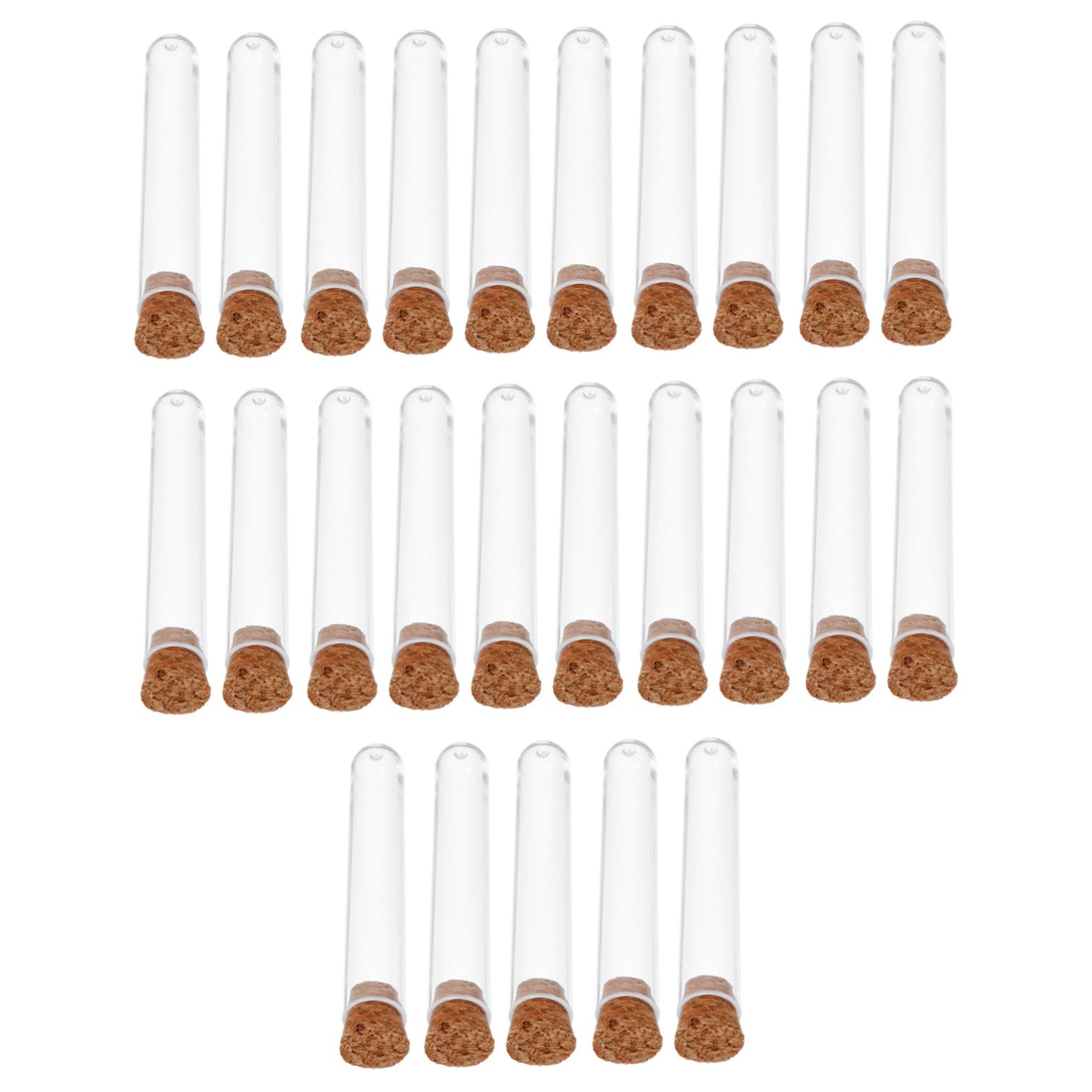 KICHOUSE 25pcs Test Tube Bottle Test Tube Chemistry Liquid Storage Containers Boiling Tube Test Tubes with Lids Polypropylene Test Tubes Testing Tubes Mini Containers Lab Tube Plastic