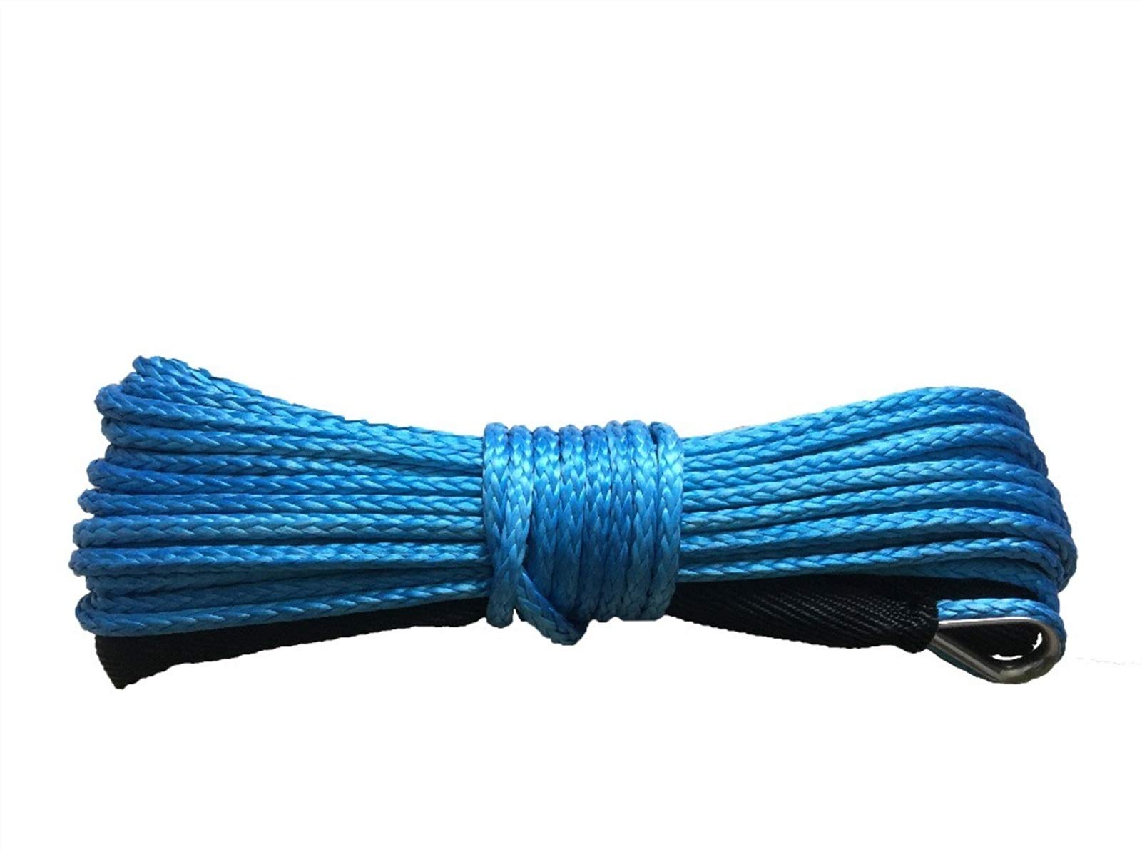 Winch Rope, 10mm x 25m Cable Synthetic Winch Rope Towing Rope for 4x4/4WD/UTV/ATV/OFF-ROAD(Blu)