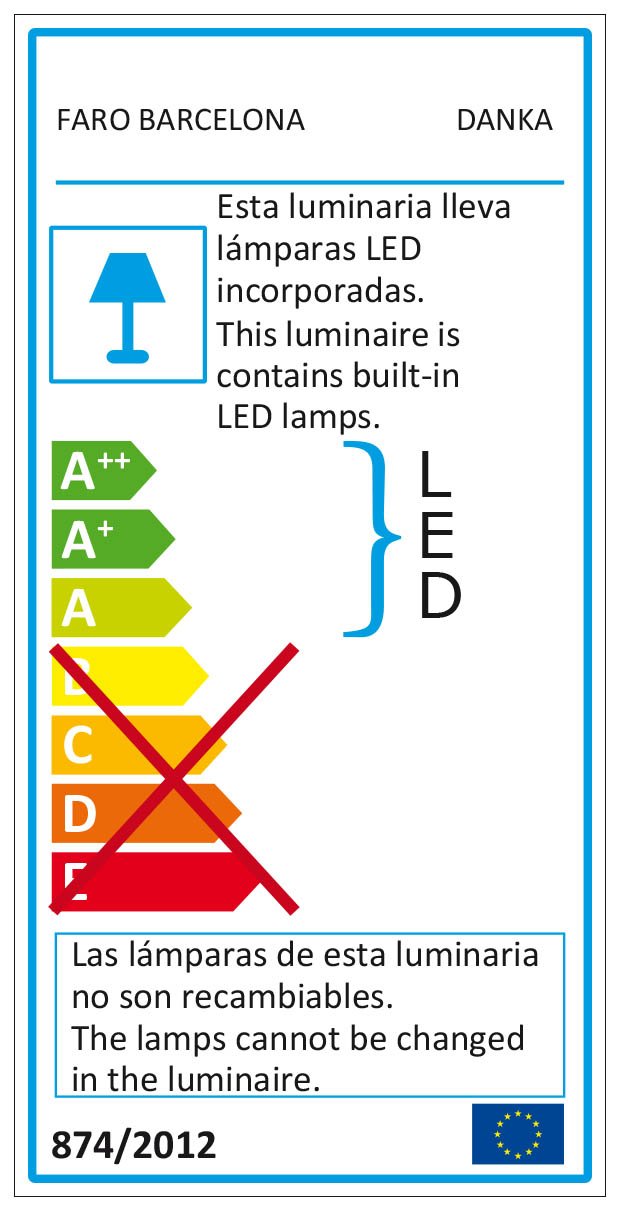 FARO BARCELONA 64222 - DANKA LED Lampada a sospensione nichel opaco