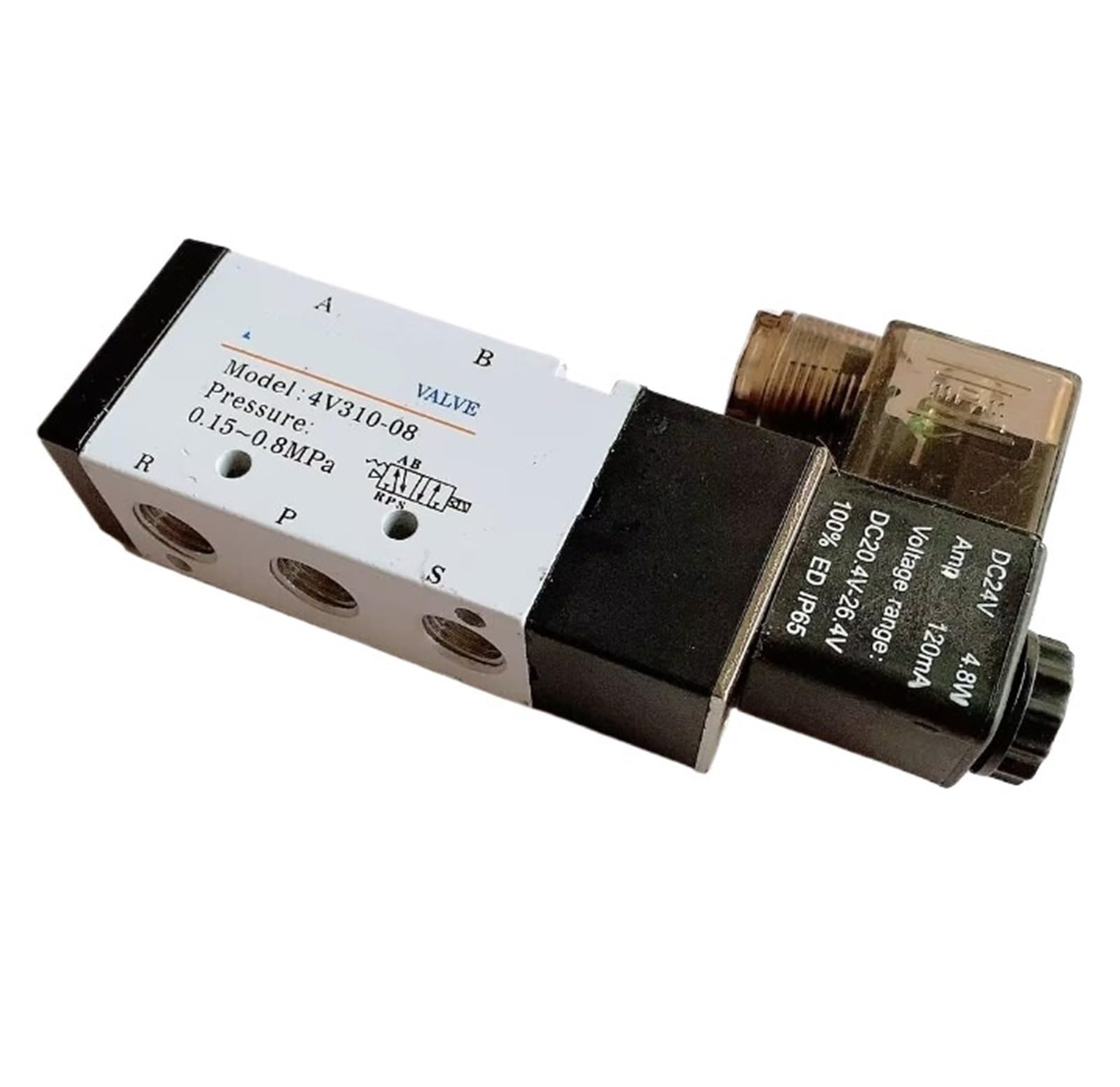 Yjcebgped Ac110v Air Solenoid Valves 4V310-08 2 Position 5 Port 1/4" Pneumatic Control Valve(Ac110v)
