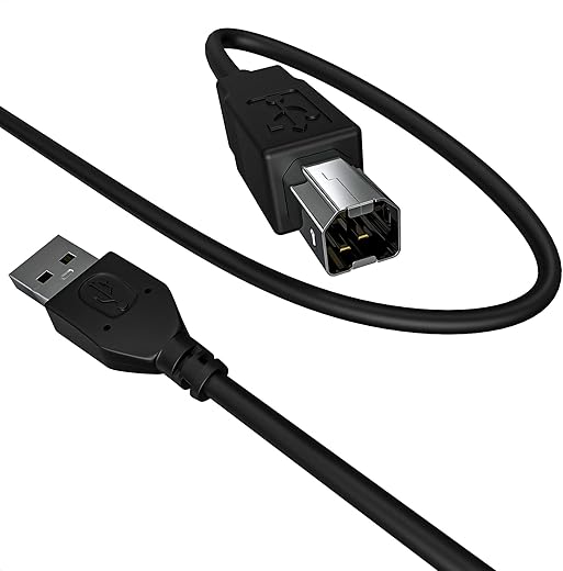 SWAPKART USB Printer Cable – USB A to B Cable, 2.0 USB B Cable High-Speed Printer Cord Compatible with Hp, Canon, Brother, Samsung, Dell, Epson,…