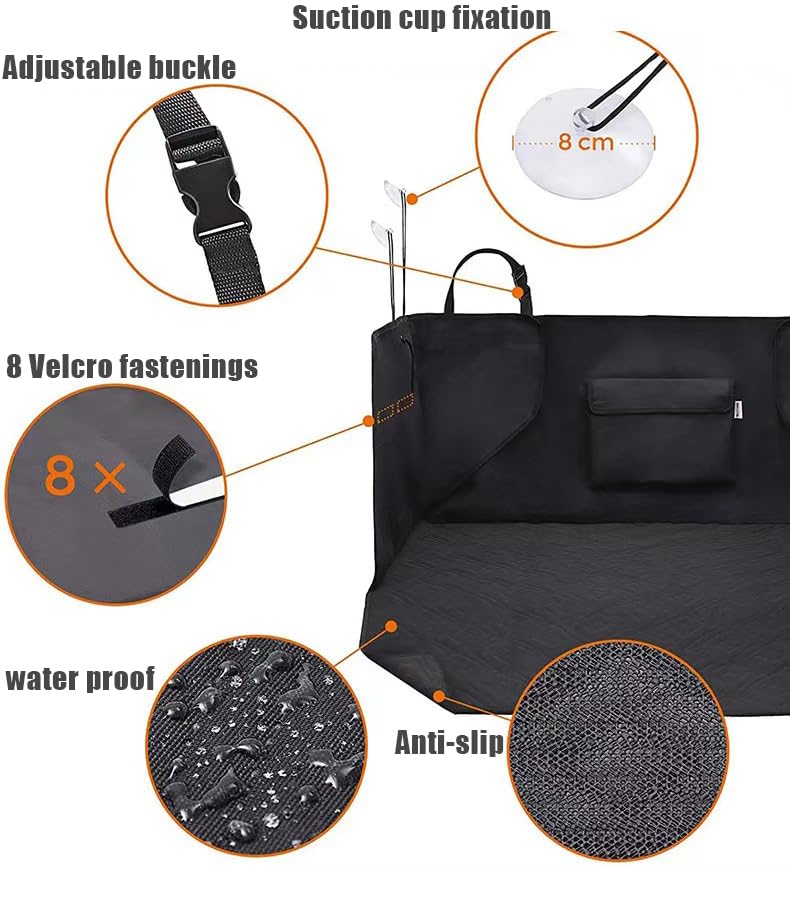 Telo Auto per Cani per BMW X1 X2 X3 X3M X4 X4M, Tappetino Impermeabile per Cane nel Bagagliaio Auto – Antiscivolo, Resistente Ai Graffi, Facile da Pulire