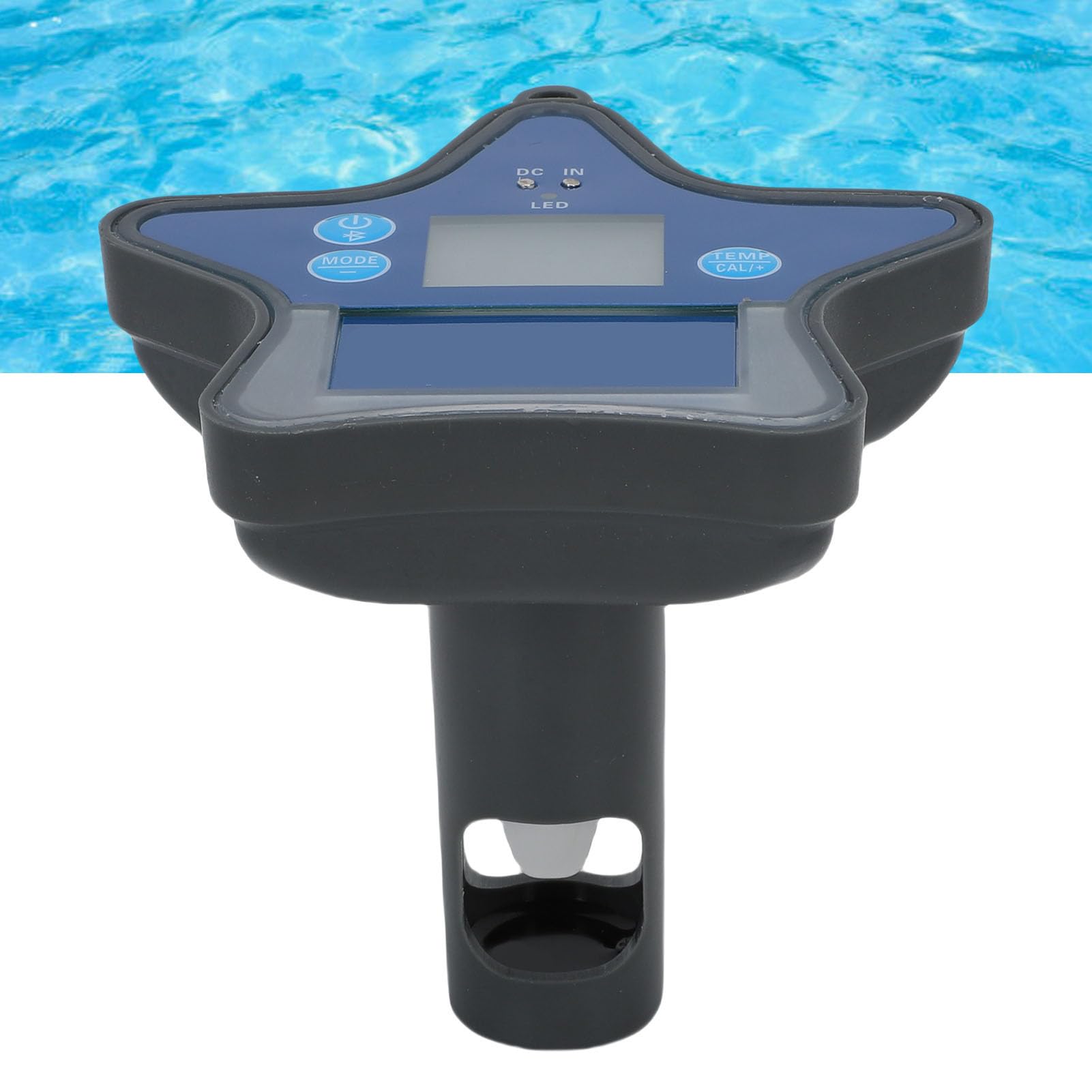 Asixxsix Schwimmender Wassertester, Poolwasser Monitor mit PH ORP CL EC TDS Salzgehalt Temperatur, App Steuerung für Pools Spas Aquarien Hydroponik Labore