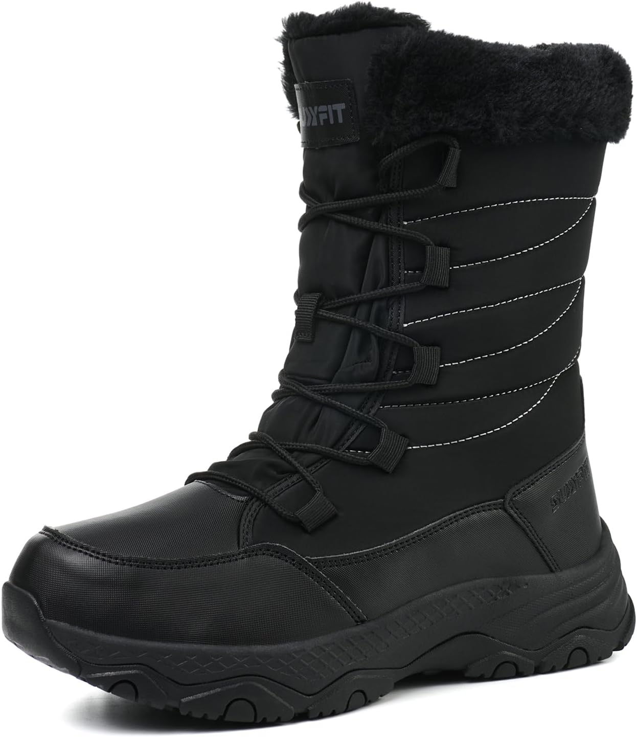 Snow Boots for Women Waterproof Mid-Calf Booties Winter Hiking Boot Durable Warm Fu...