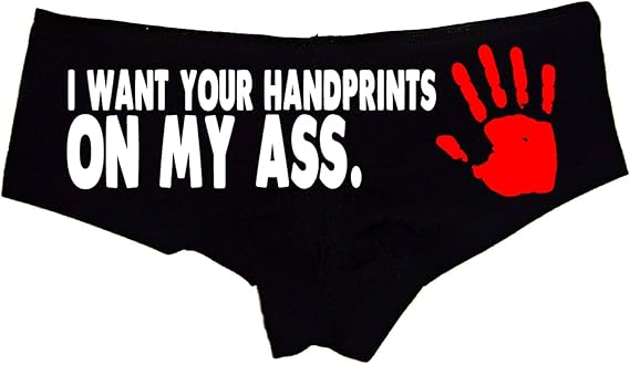Red handprint on ass
