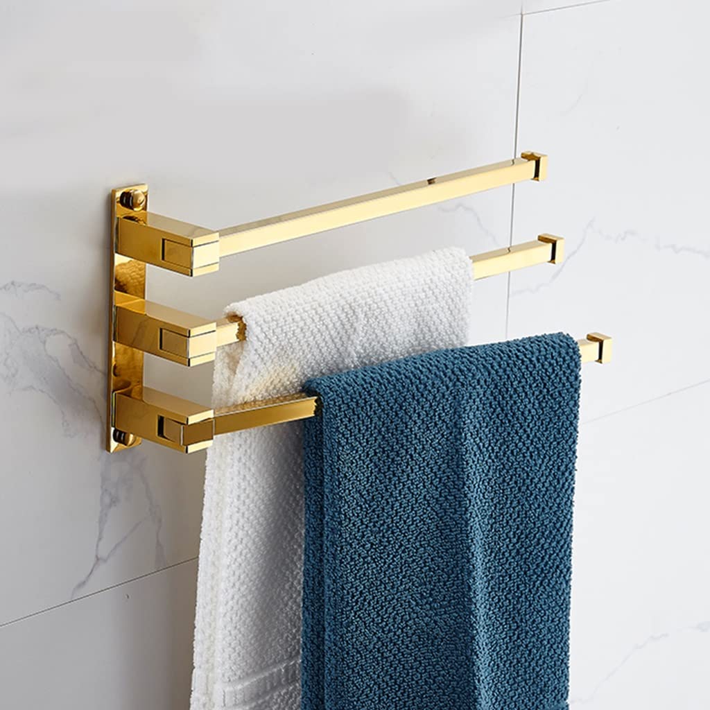 StejaR Toalleros, toallero para baño, Barra para Toallas, Barra para Toallas de Mano de latón montada en la Pared, Soporte para Toallas de baño, Colgador de paños de Cocina, Barra para Toallas, Tres