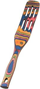 Island Bamboo Pakkawood Spurtle - 13 Inch Rainbow Slottled Spurtle ...