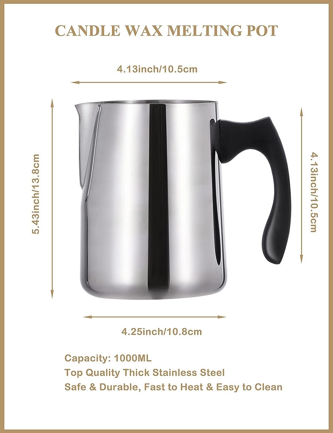 LCPKUTTR Candle Making Kit for Adults with Soy Wax Flakes Candle Wax Melting Pot THD-1210