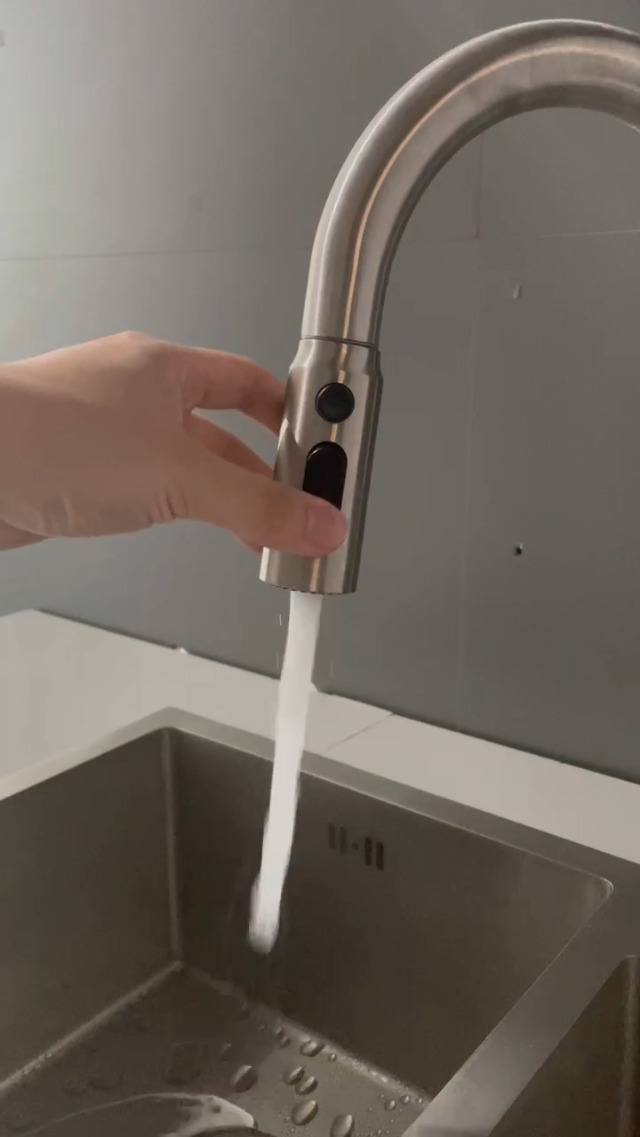 Testina Spray Rubinetto Cucina - 3 Funzioni, G1/2, Galvanizzata