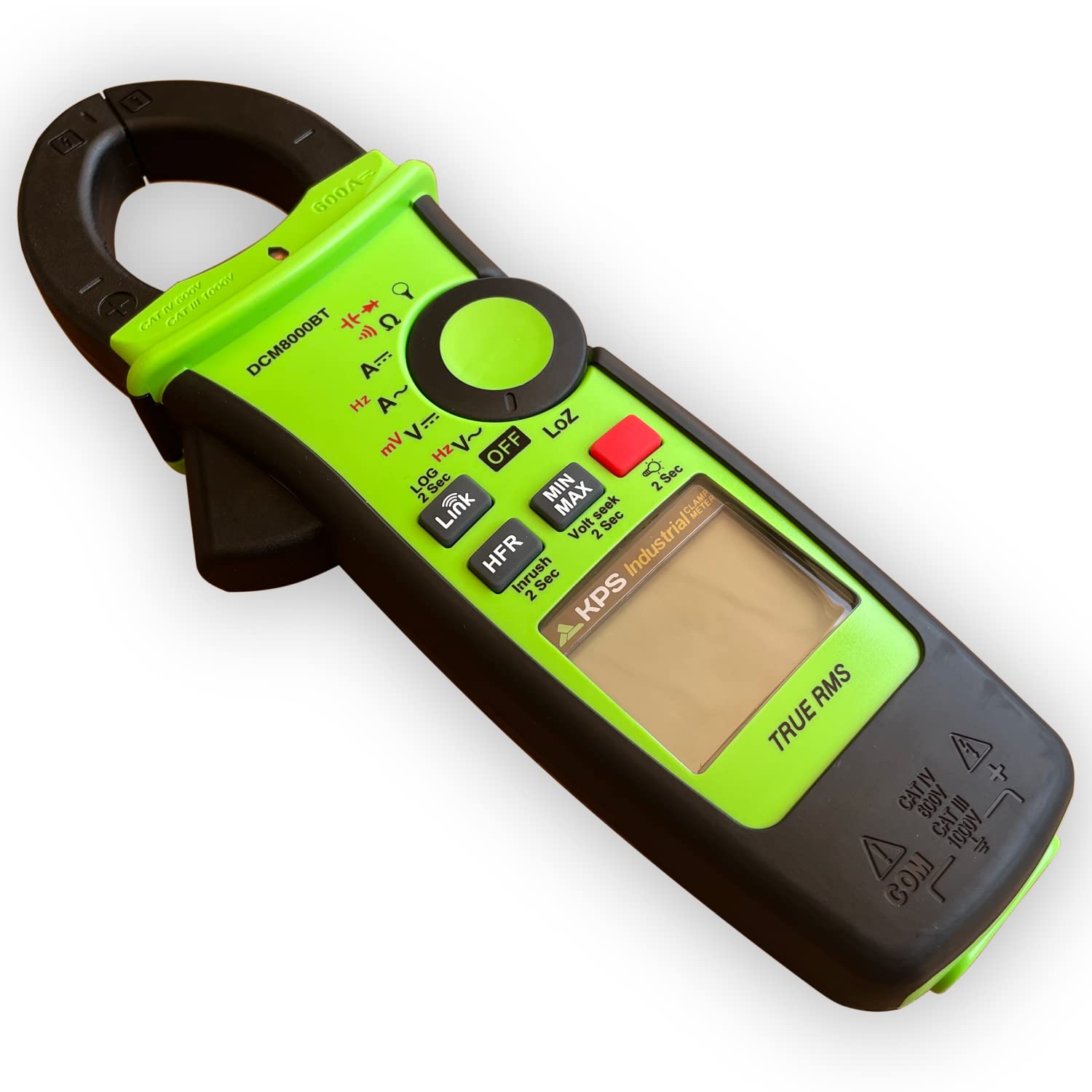 KPS-DCM8000BT Pinza Amperimétrica TRMS con Bluetooth Corriente AC/DC 600A Tensión AC/DC 1000V Modo LoZ NCV LPF CAT.IV