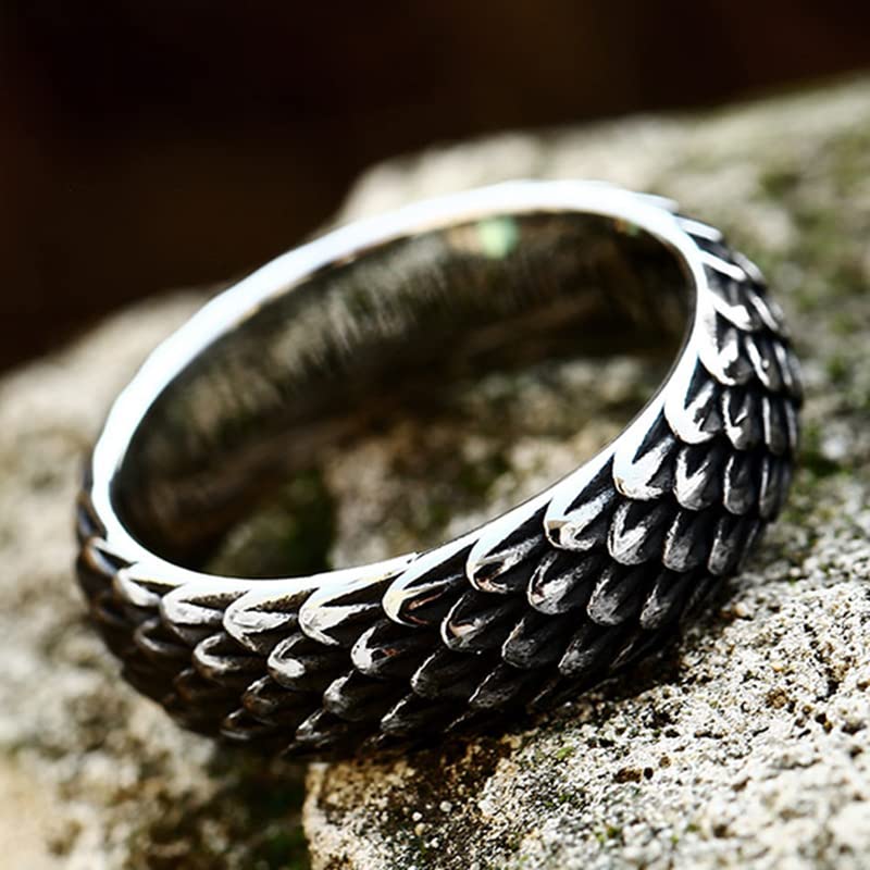 Image of Genuine Stainless Steel Ring for Men Fashion Punk Rock 3D Animal Rings