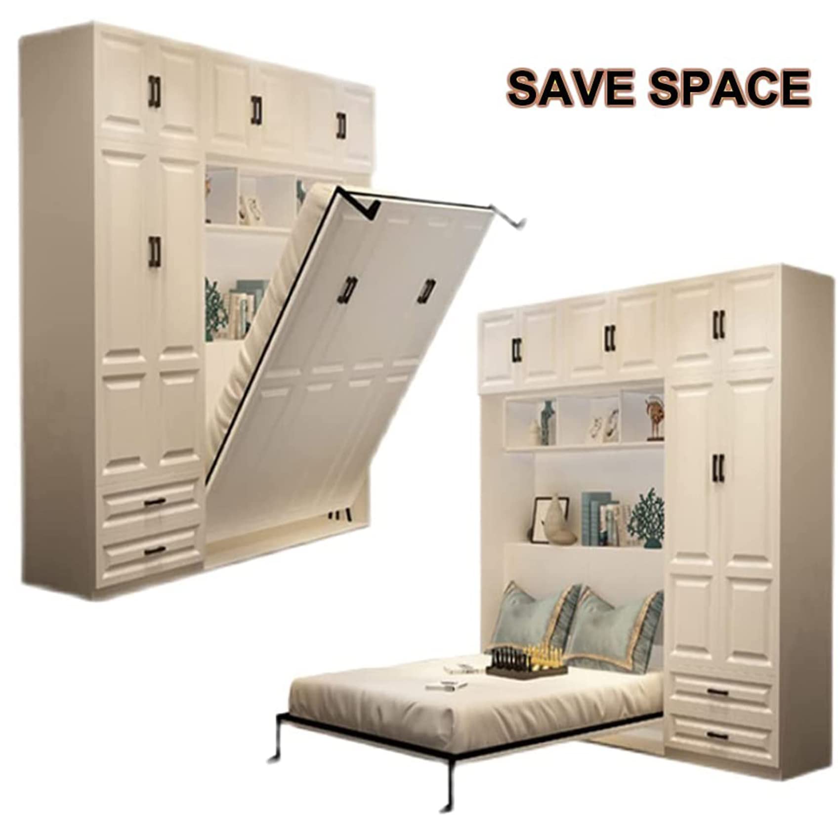 DIYマーフィーウォールベッドスプリングメカニズムハードウェアキット、垂直ウォールベッド取り付け、9つの高級家庭用スプリング、ロフト、モダンホテルなど Amazon｜DIYマーフィーウォールベッドスプリングメカニズムハード