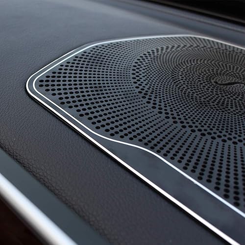 Miniatura 4 de Cubierta del altavoz del tablero de instrumentos del coche de aleación de aluminio para Mercedes Benz C clase W205 C180 C200 C260 2015 2016 GLC