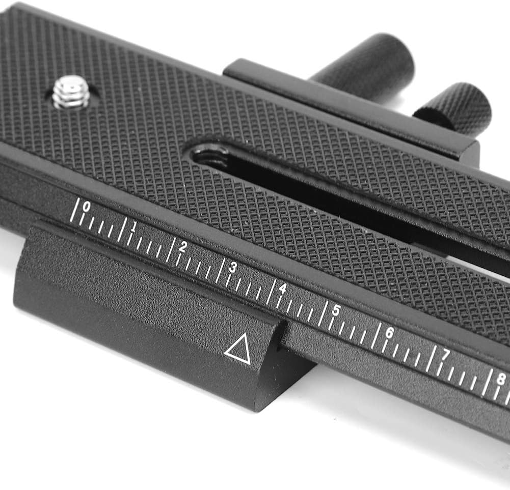 Mugast Camera Slider 2 Way Macro Focusing Rail Slider with 1/4 Mounting Screw Compatible for Most Brands of DSLR Cameras for Close-up and Position Camera