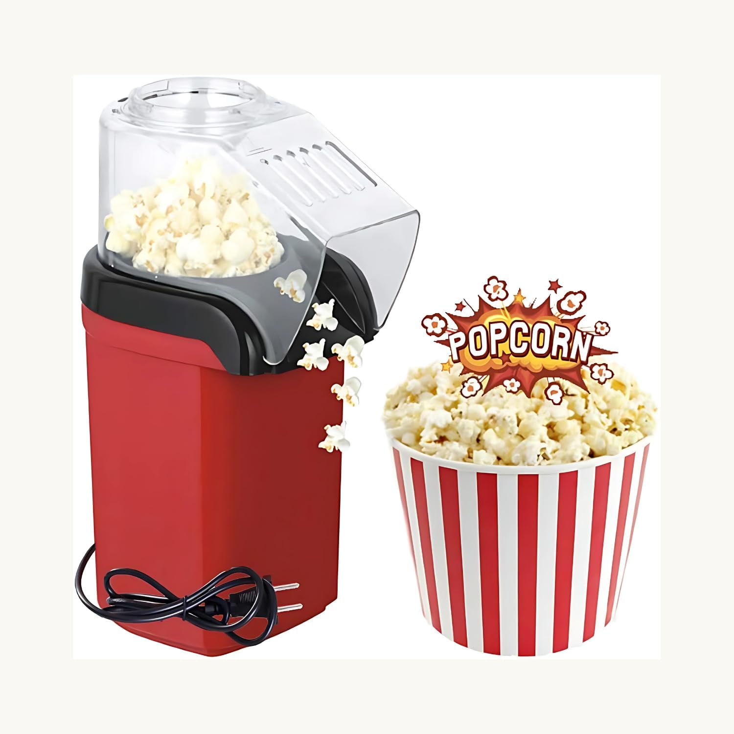 Drumstone (10 Years Warranty) Popcorn Machine – Fast, Portable & Oil-Free Popcorn Maker for Home, Office & Parties | Easy One-Touch Operation for Fresh, Delicious & Healthy Snacks-picture-29