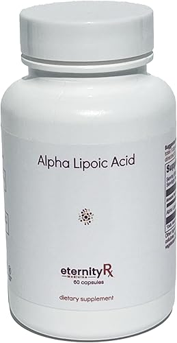 Eternity Medicine - Ácido alfa lipoico 300 mg - Suplemento vegano ALA para la salud nerviosa, energía - 60 cápsulas - Formulado por médicos, sin