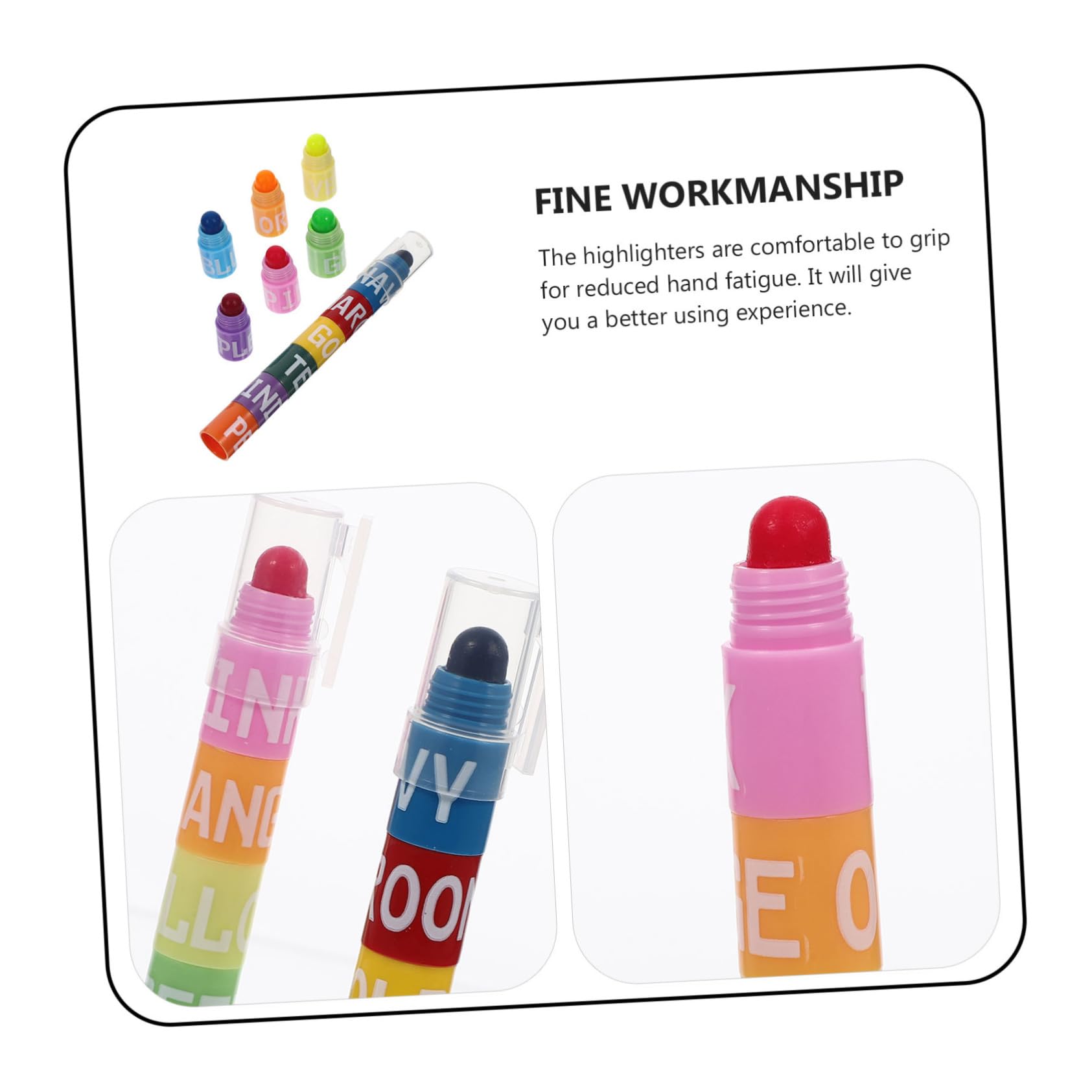 Abaodam 4sätze Bunte Highlighter Stifte Kreative Markierstifte Für Schüler Und Studenten Leicht Handlich Und Komfortabel Für Notizen Und Arbeiten Für Schule Und Büro