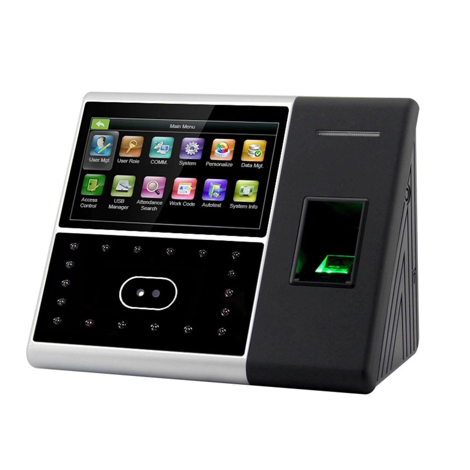 Reloj de control de huella dactilar, biométrico de tiempo de asistencia lector de huellas dactilares USB reloj de tiempo Máquina de Control de acceso de empleado con batería ampliamente utilizado en l