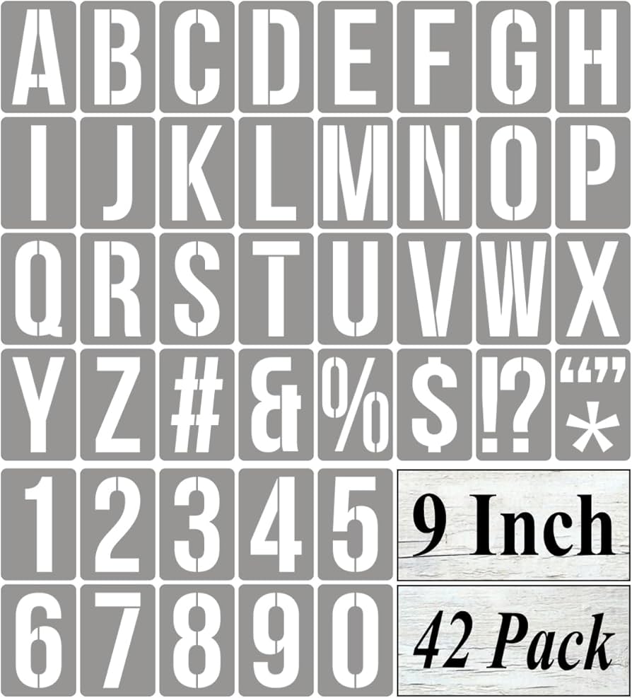 amazon-com-9-inch-alphabet-letter-stencils-for-painting-42-pack-letter-and-number-stencil-templates-with-signs-for-painting-on-wood-reusable-numbers-and-letters-stencils-for-chalkboard-wood-signs