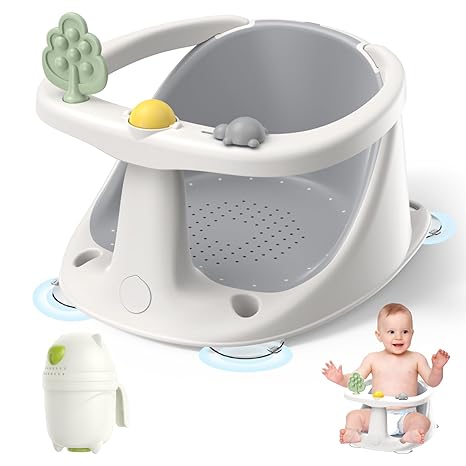 Baby Bath Seat: Infant Bath Seats for Babies Sitting Up - Toddler Bath Seat for Babies 6 Months & Up Baby Bathtub Seat with Non-Slip Suction Cups Baby Bath Tub Chair for Shower