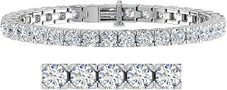 8 to 12 Carat Natural Diamond Tennis Bracelet for Women in 14K Gold (7 Inch) - IGI Certified