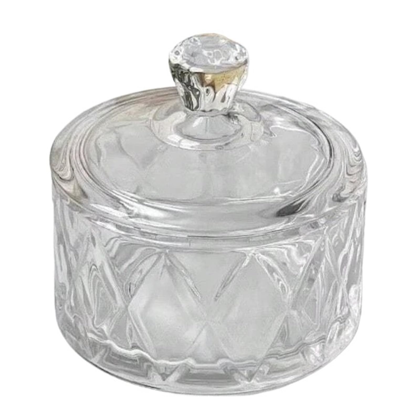 2 eleganti coppe da dessert in vetro for gelato con coperchio - for budino, yogurt e for uso commerciale domestico Per Dessert(Clear Diamond)