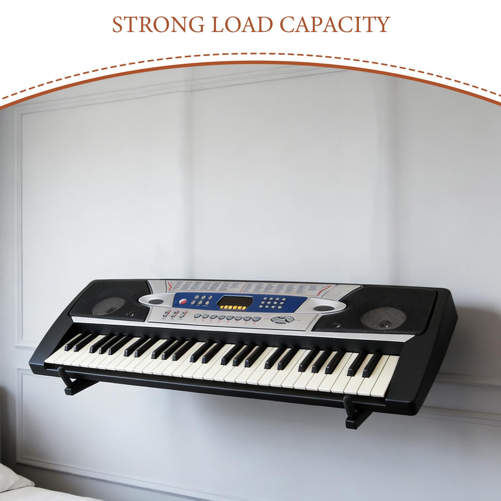 1 paio di supporti da parete per tastiera musicale: staffa organizer da parete per tastiera di pianoforte - supporto per strumenti musicali per esercitarsi a casa