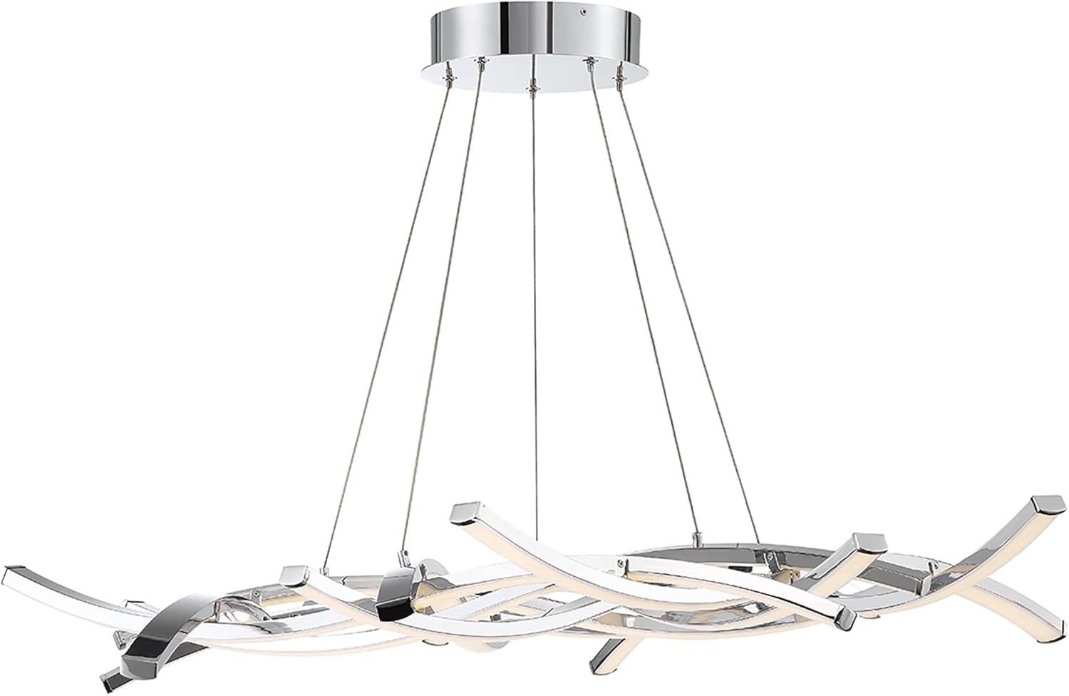 WAC Lighting dweLED, Divergence 44in LED Chandelier in Chrome