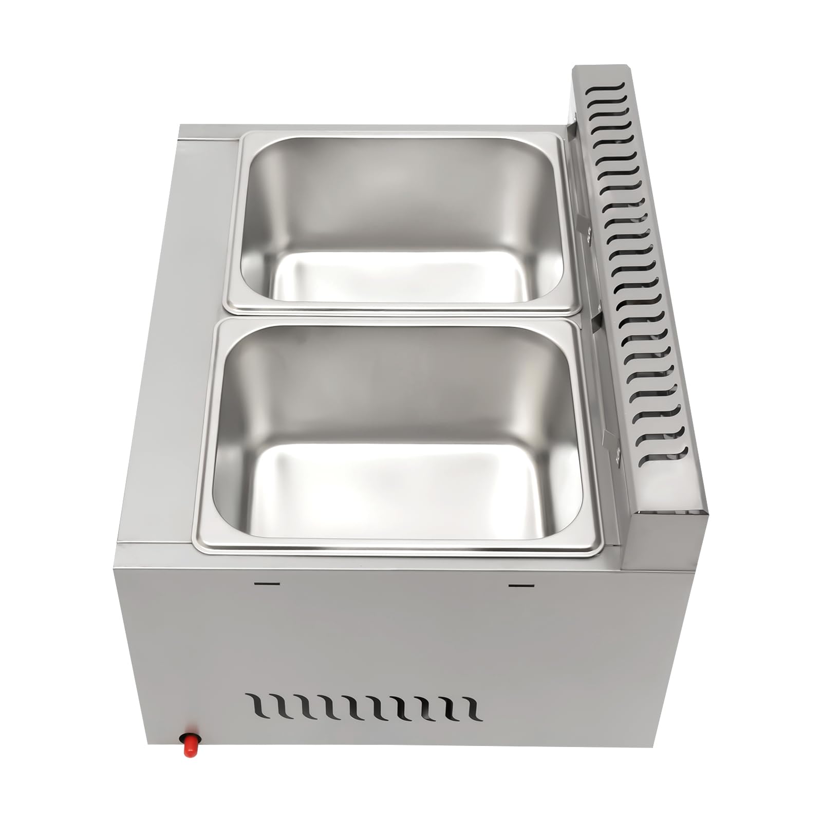 PROYONGOO Commercial Gas Deep Fryer 12L Stainless Steel Dual Pot Countertop Gas Fryer with 2 Lids French Fry Maker for Kitchen Hotel Restaurant Store