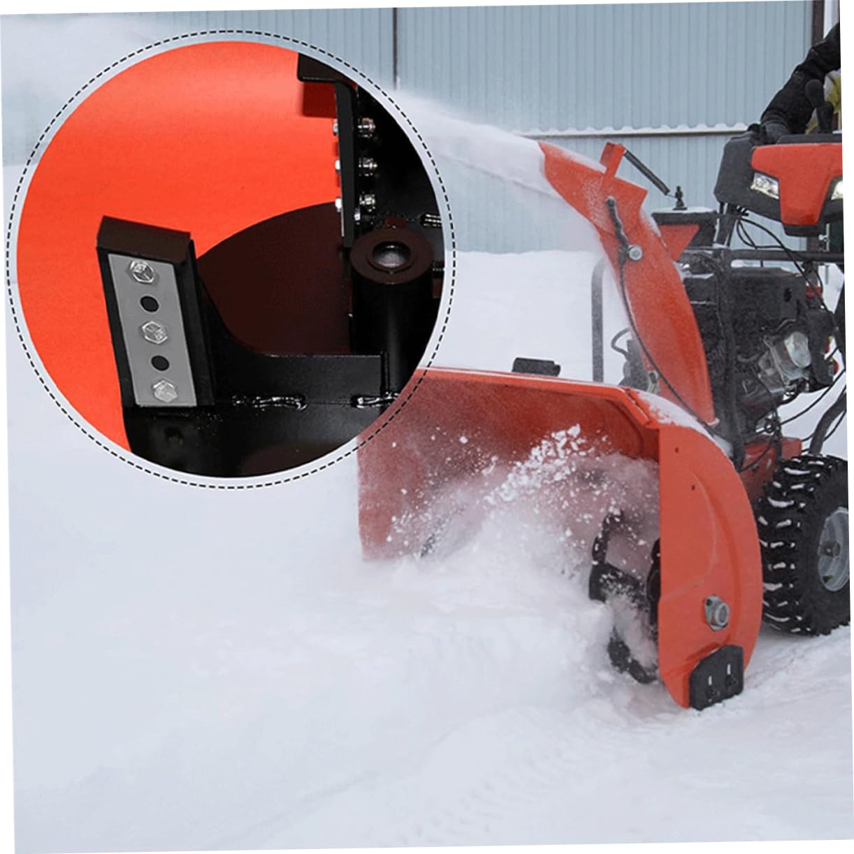Abaodam Kit Girante per Soffiatore di Neve in Acciaio Inox e Gomma, Set da 3 Pezzi, Sostituzione Resistente per Stabilità ed Equilibrio della Macchina la Neve