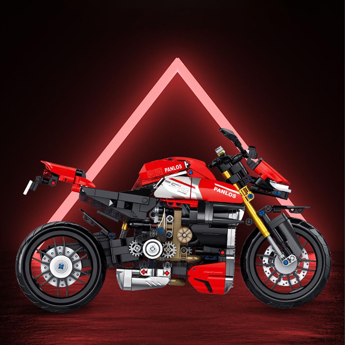 Technik Moto pour Streetfighter V4 SP 981 Pièces Kit de Construction Technique Course Moto Kit de Construction MOC Blocs de Serrage Super Moto Modèle pour Ados et Adultes