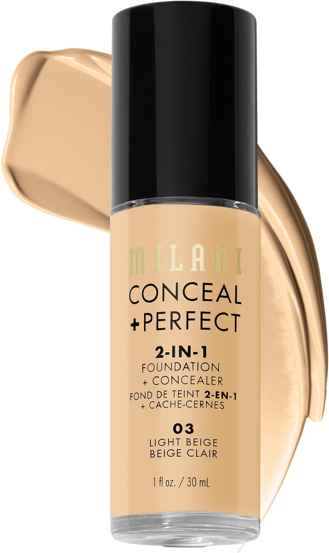 Conceal + Perfect Liquid Foundation Makeup - Light Beige, 1 Fl. Oz