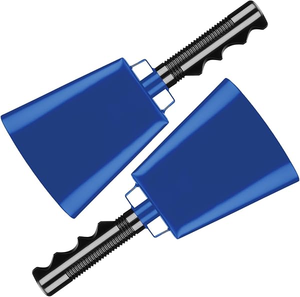 Deke Home 2 Pack 10 inch Steel Cowbells for Sports and Events