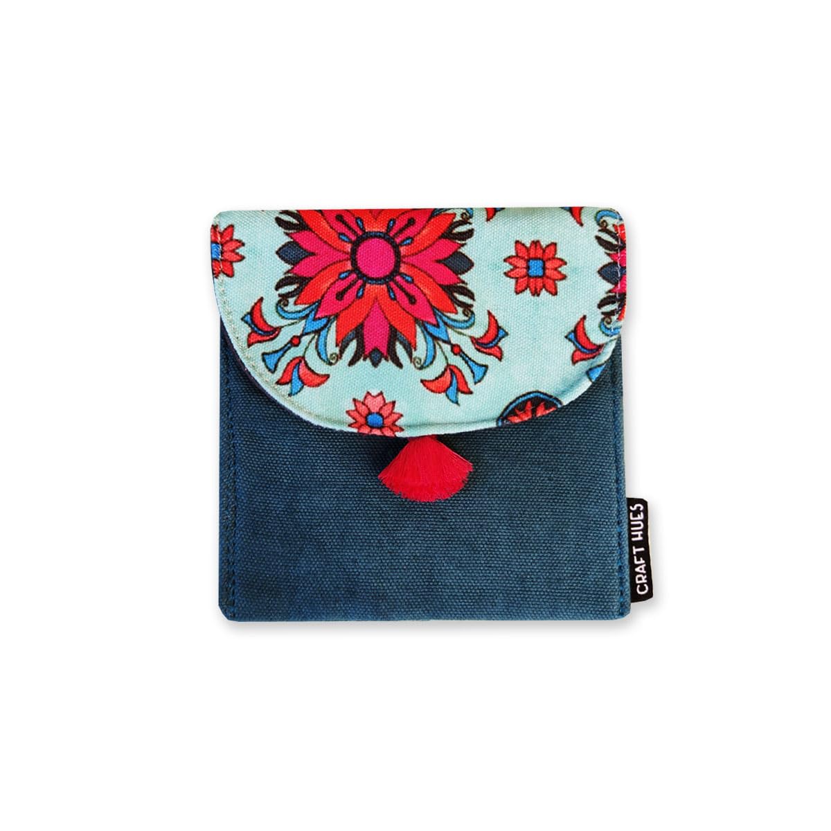 craft hues Women's Multipocket Mini Wallet (Teal)-picture-49