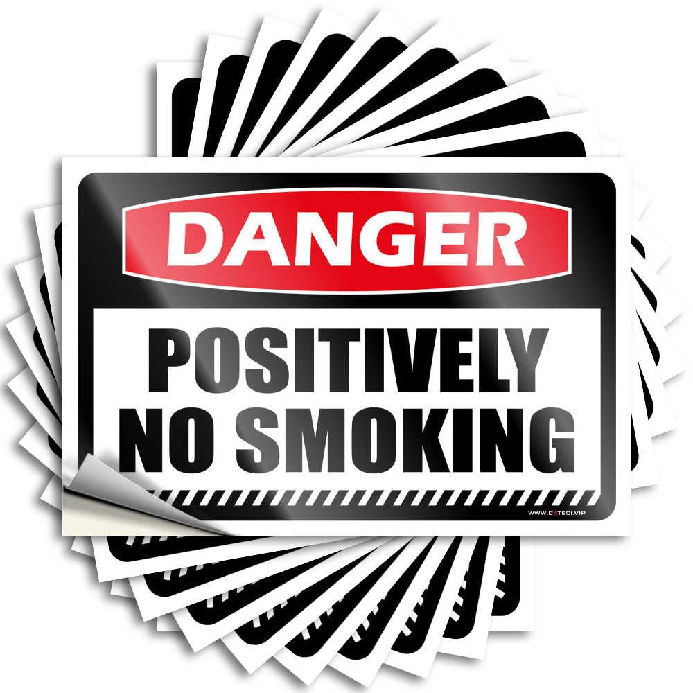 Lettering Sticker - Badass Hat Danger Positively No Smoking for Coffee Cool Bedroom Accessories(8X12CM)