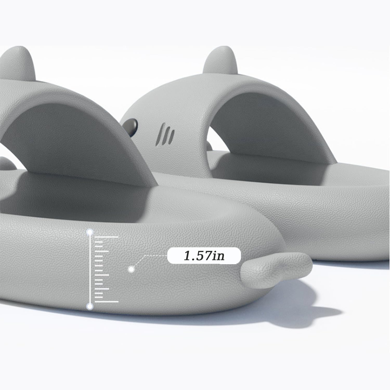 Merking Ciabatte Squalo Estive Mare Open Toe Donna Uomo Ultra Morbide Antiscivolo Sandali da Spiaggia e Piscina a Punta Aperta Shark Slides Slippers