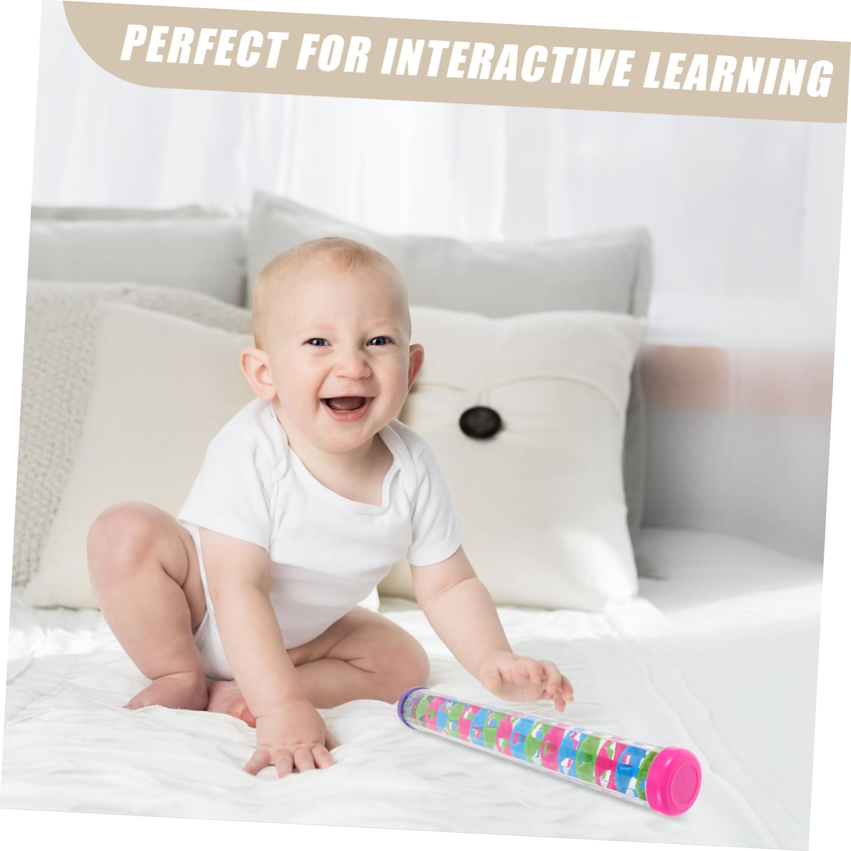 2 Pezzi Rain Stick Shaker in Plastica Strumento Musicale Sensoriale Spirale per Ragazzo Ragazza e Giocattolo Educativo per Esplorazione Acustica e Attività di Gruppo