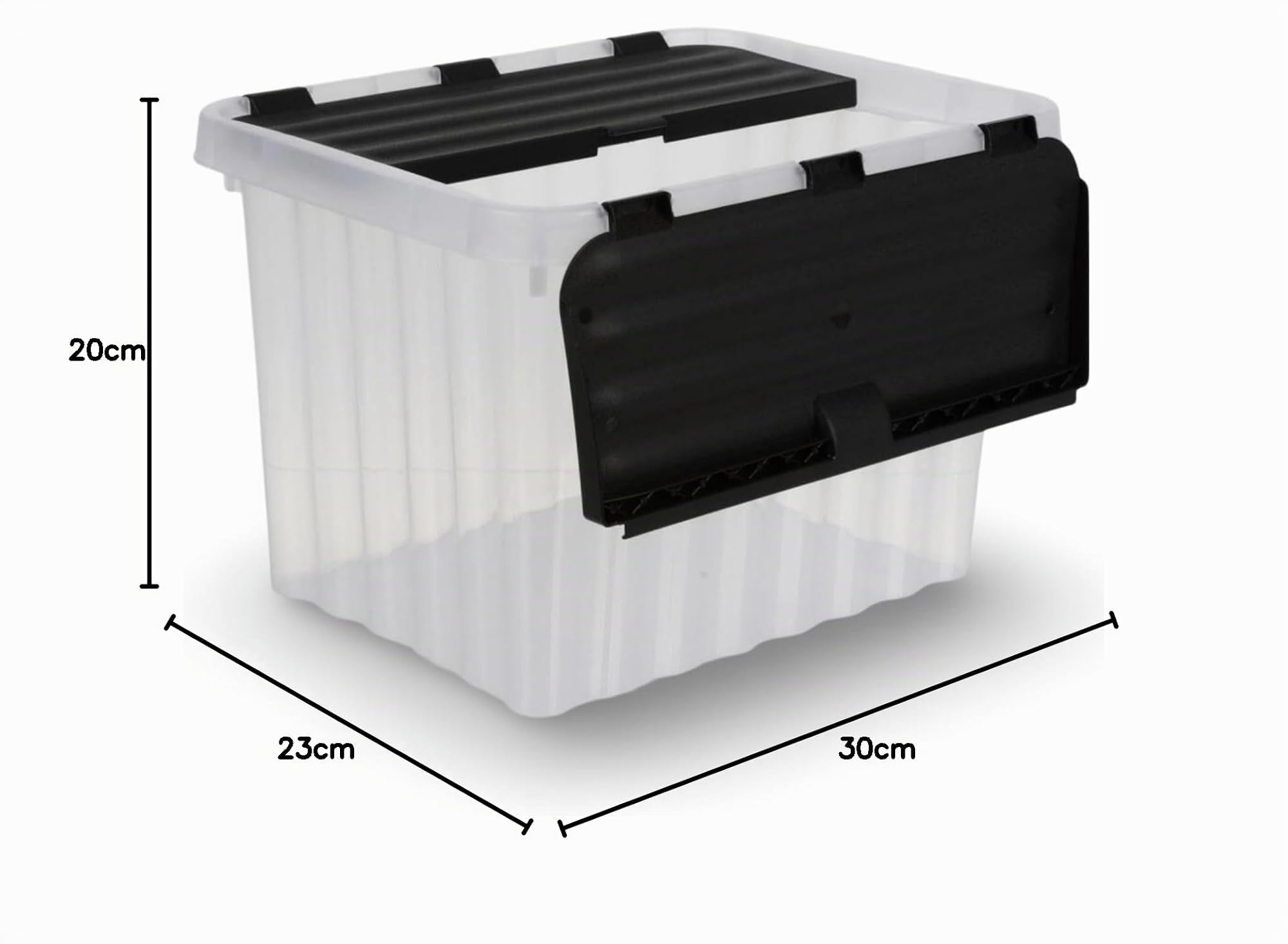 Aufbewahrungsbox 10 Liter mit Deckel 15 Stk. Kunststoff Stapelbox Organizer | Jelenia Plast, 30x23x20 cm, Ordnungsbox, Aufbewahrungskiste, Deckelbox, stapelbar, Haushalt, Keller, langlebig, vielseitig