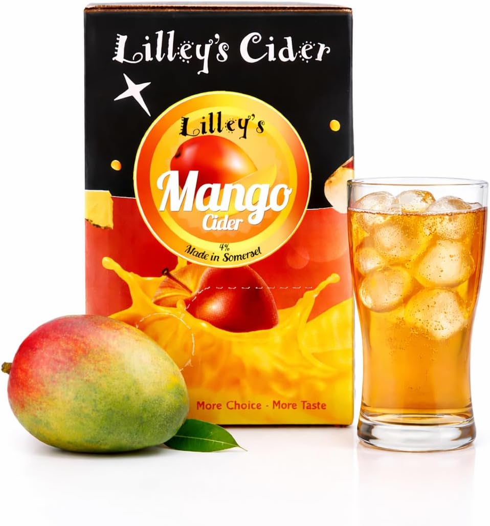 – Lilley’s Cider Mango Bag in Box, 4.0% ABV. Still Sweet Tropical Fruit Blend of Mango and Crisp Apple Cider, Gluten Free & Vegan Friendly. Perfect for Gatherings & Personal Enjoyment (3 Litre)