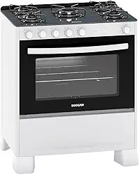 SUGGAR FOGÃO NEO COOK BRANCO MESA DE VIDRO 5 BOCAS ACENDIMENTO AUTOMÁTICO FGV510BR