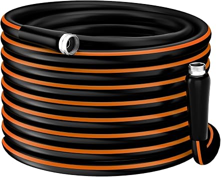Aokia Flexible Garden Hose 5/8 25FT Portable Short Length Hose - Lightweight Water Hose with Solid Swivel Connector Fittings - Crush-Resistant Hose for Cleaning Park Gardening