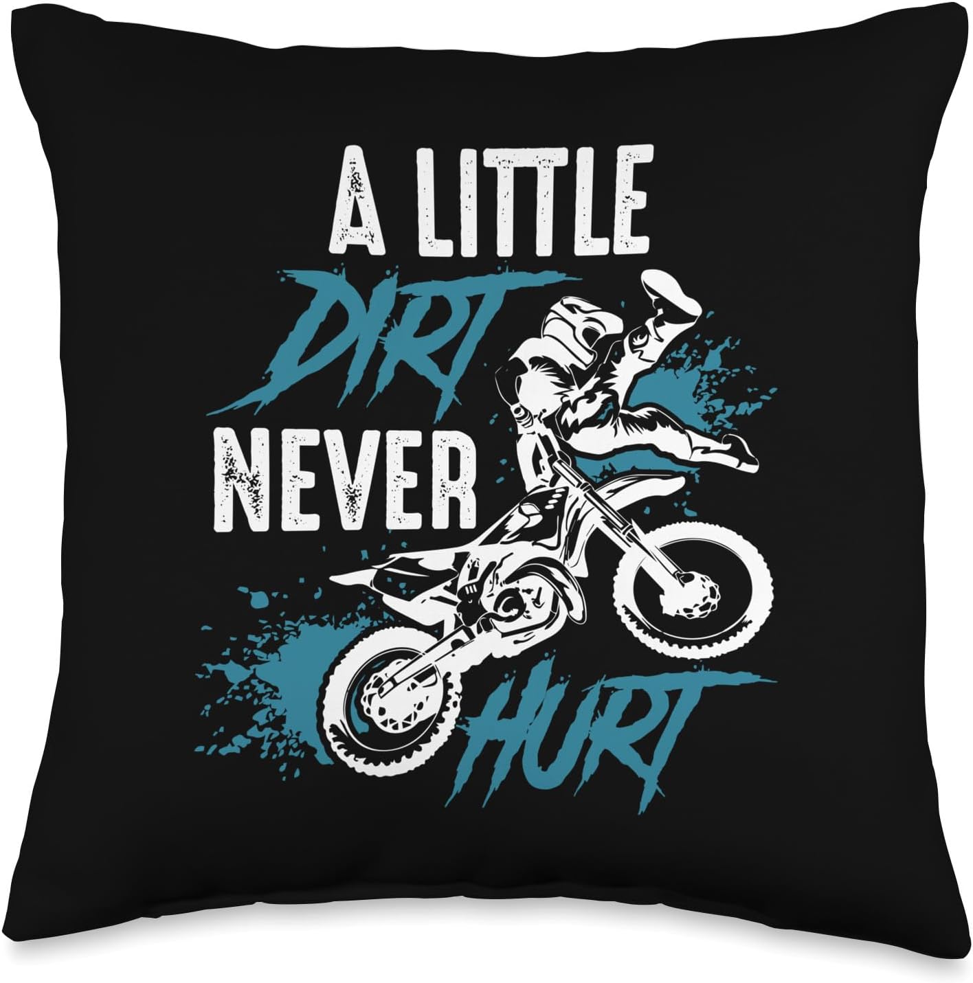 Cool Dirt Bike - Motocross Throw Pillow