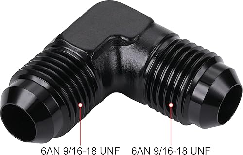 Miniatura 33 de Adaptador de unión reductor de llamarada macho 4AN macho a 3AN de aluminio negro