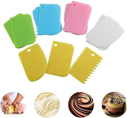15 piezas de raspador de masa, raspador de pasteles, juego de herramientas más suave, raspador de pan, pastel más suave, raspador de glaseado,