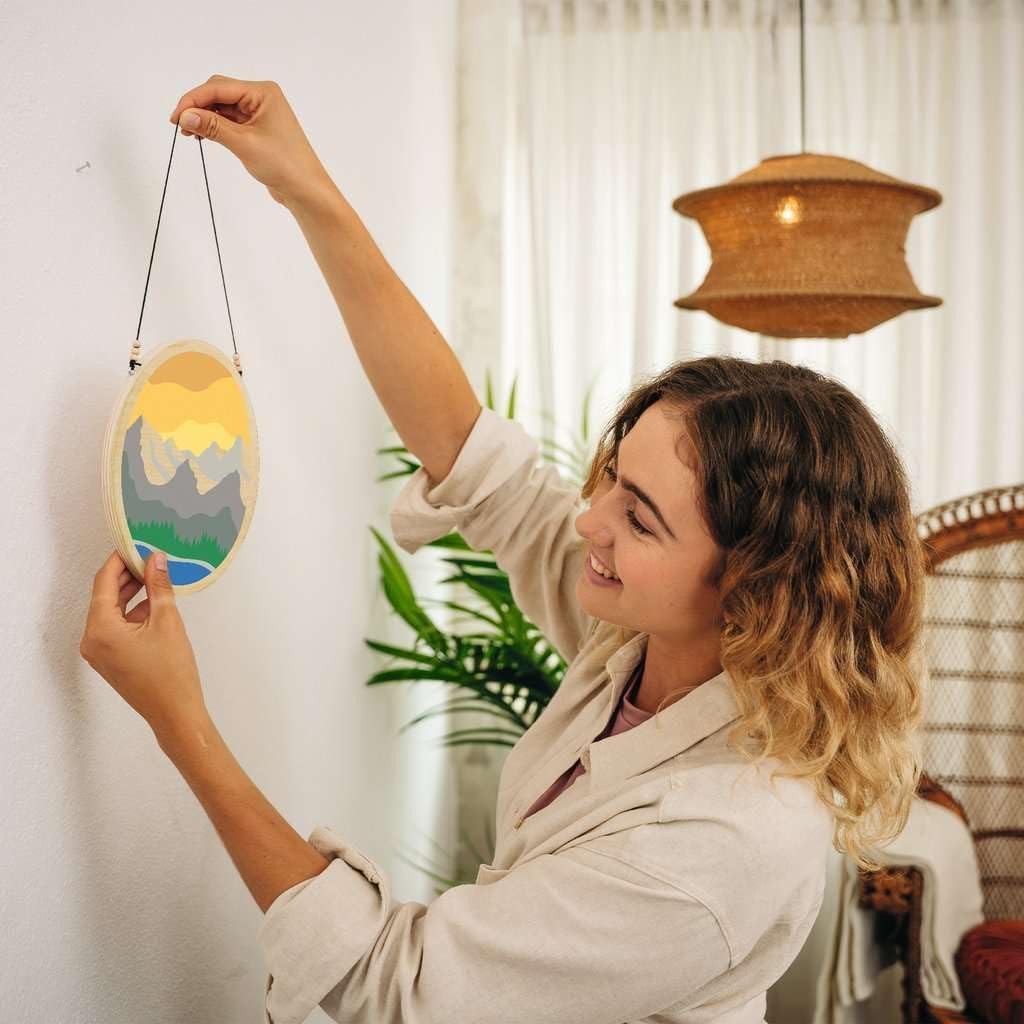 Ravensburger – CreArt Wooden – Wood – Adult – Paint by Numbers – Moutains – Relaxing and Creative Activity – 25923