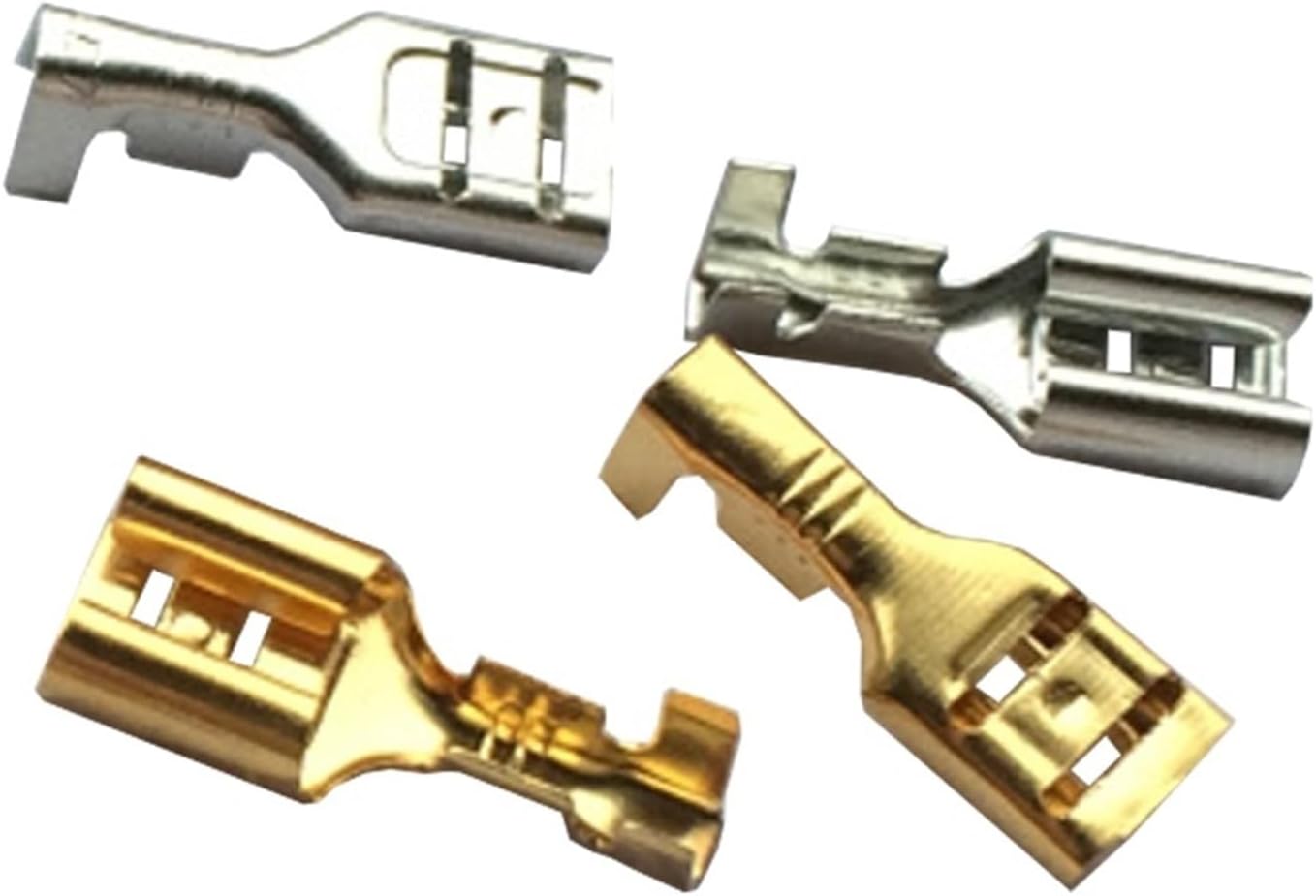 20 pieces 6.3 car wiring copper terminals 250 plug spring female connector high pin 0.4 thick DJ622-D6.3C (Color : Female-01, Size : 20 pcs)